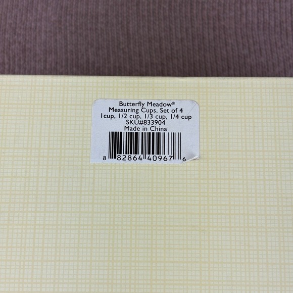 NEW Lenox Butterfly Meadow MEASURING CUPS Set of 4 Porcelain Discontinued in Box - Picture 6 of 6